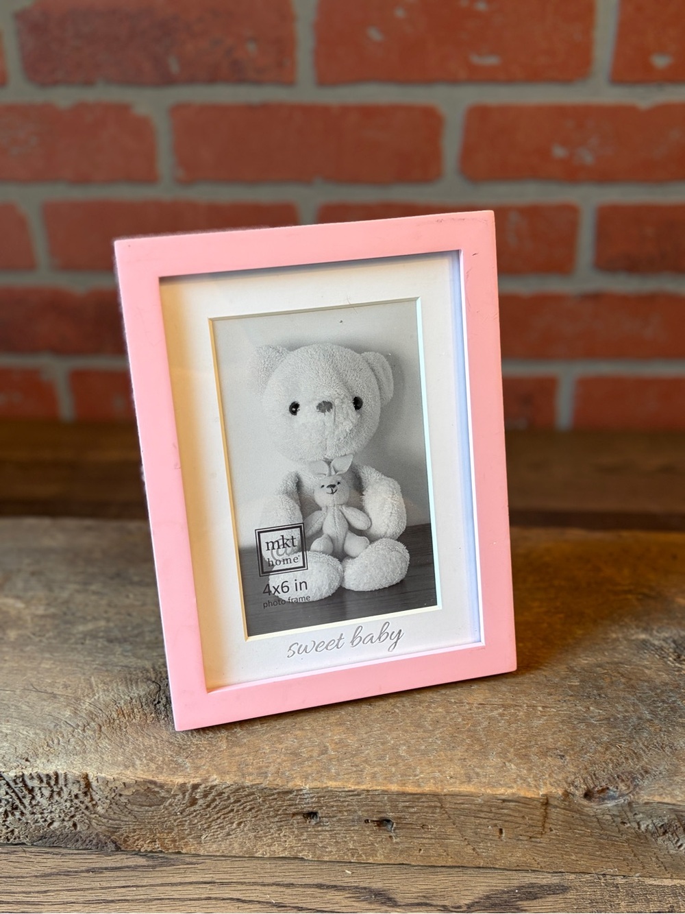 Mkt & Home Pink "Sweet Baby" 4x6 Picture Frame – Nursery & Baby Shower Decor